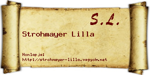 Strohmayer Lilla névjegykártya