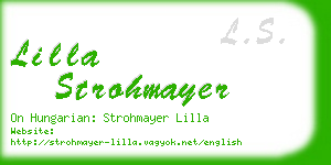 lilla strohmayer business card